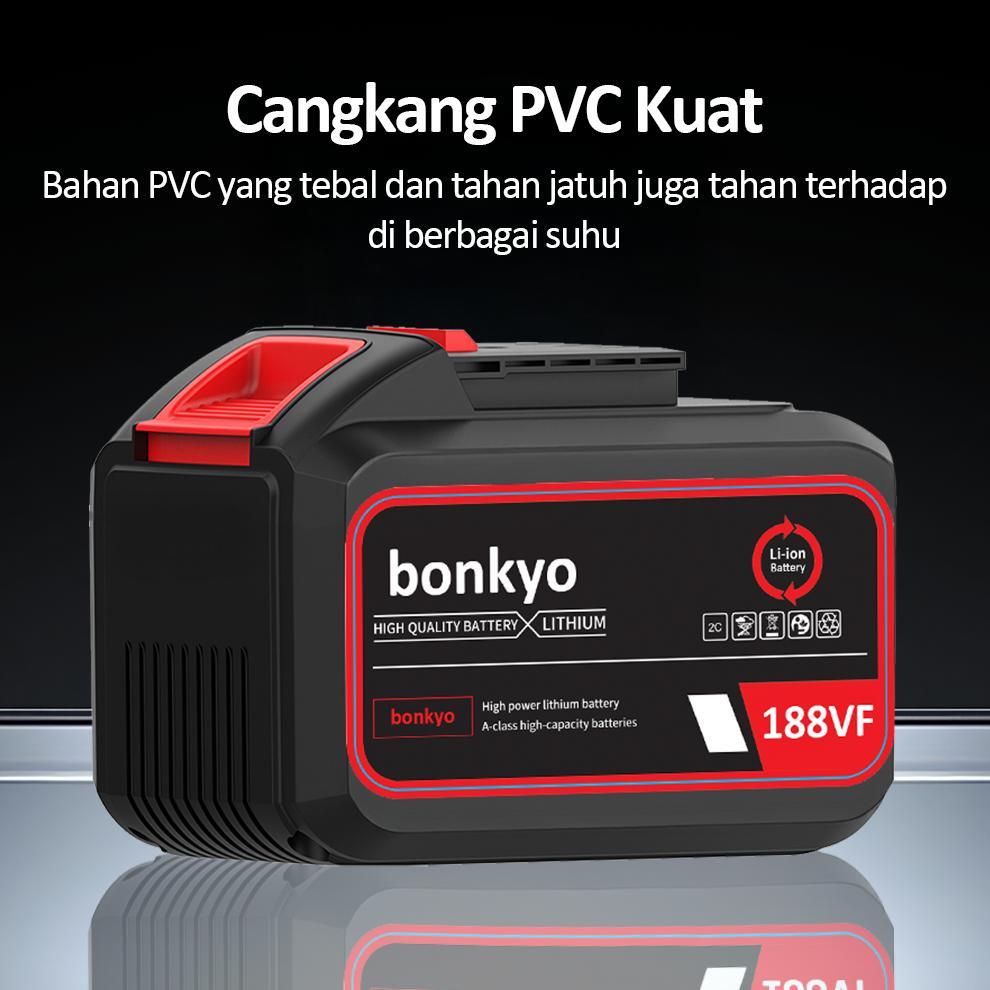 Bonkyo 168VF Mesin Bor Impact Drill / Bor baterai /Bor Listrik/Beton Besi Kayu Full  Set Pilihan Bor