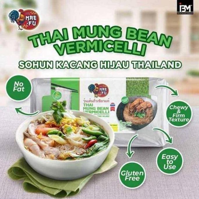 Maefu Thai Mung Bean Vermicelli Soun Kacang Hijau Sohun Thailand Isi 5