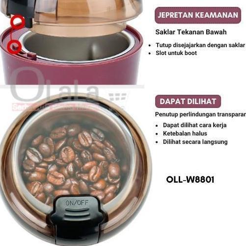 New- Mesin Blender Chopper Bubuk Pengiling Kopi Cabe Beras Kacang Biji Portable Multifungsi Stainles