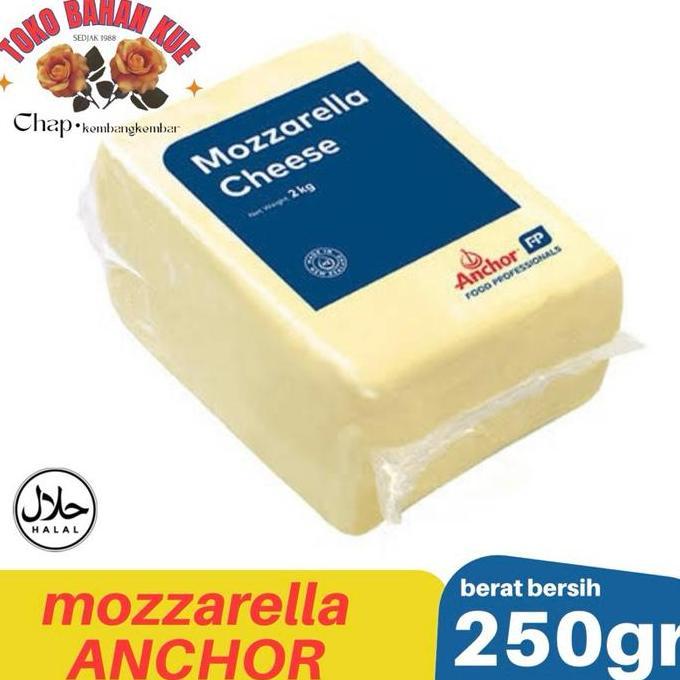 New- Keju Mozzarella Anchor 250gr Mozzarella anchor Original Mozzarella keju Lumer Keju Mulur Mozzar