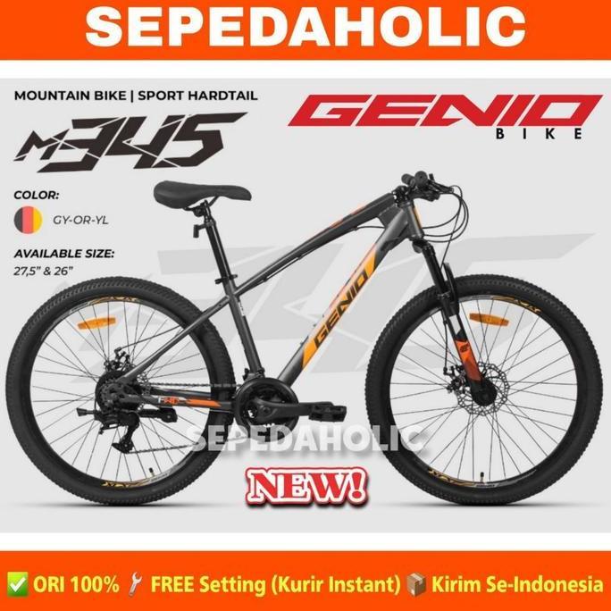 Terbaru Sepeda Gunung Mtb Genio M 345 M345 Ukuran 26 & 27.5 Inch By United