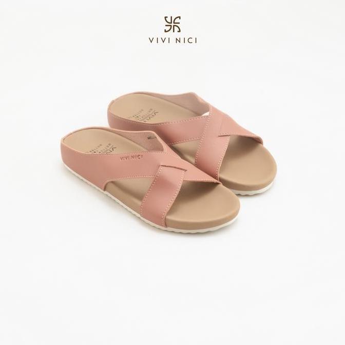 Vivi Nici - Melly Sandal Wanita Merah Sandal Teplek Wanita Jelly Sendal Flat Cewek