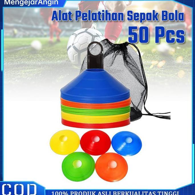 DF273 - 50pcs Cone Mangkuk Bola Kaki Futsal Training Latihan Kun Mangkok Marker - Outdoor, Ball / Al