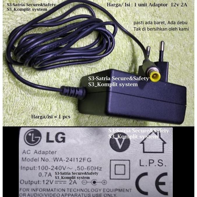 Miliki Adaptor Dc 12V 2A Untuk Penganti 12Vdc Adaptor Monitor Televisi Tv Lg Adapter Dc12V 12.0V 2.0