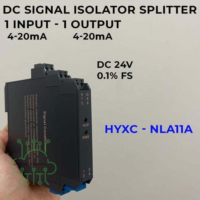 Miliki Signal Isolator Converter Input 4-20Ma Output 4-20Ma Din Rail 24V Dc