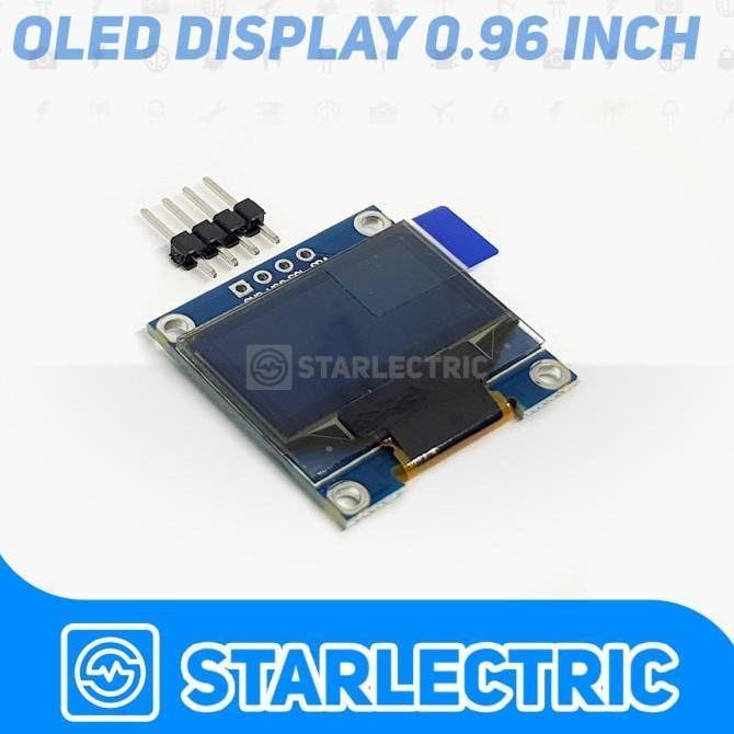 LCD OLED 0.96 WHITE I2C Modul Display 0,96 OLED Putih Uno