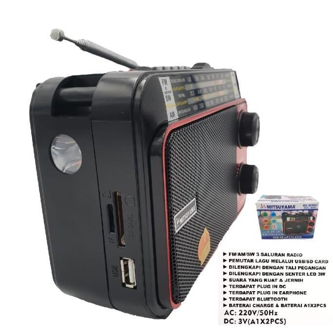 Radio Mitsuyama MS-4045 USB SD MP3 AM-FM Portable Radio