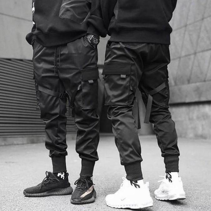 Techwear Pants JOGGER [ READY INDO ] Cyberpunk Harem Cargo Pria Tactic