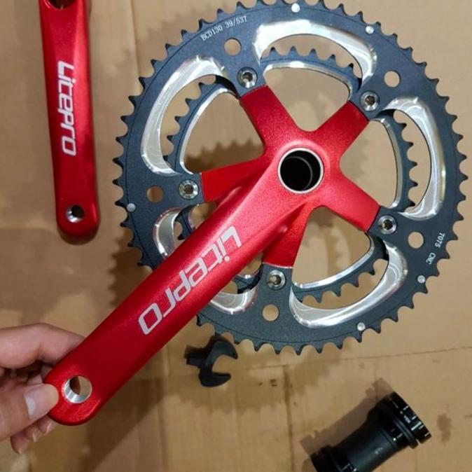 Promo Crank Set Double Chainring Litepro Double 53/39T Arm 170mm COD