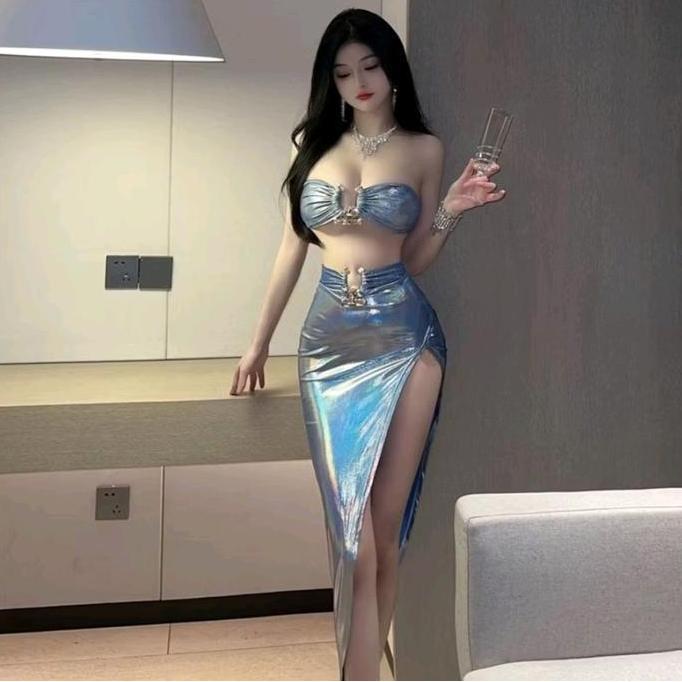 Dress Lingerie Sexy Clubbing Dress kilap 5888 Wanita