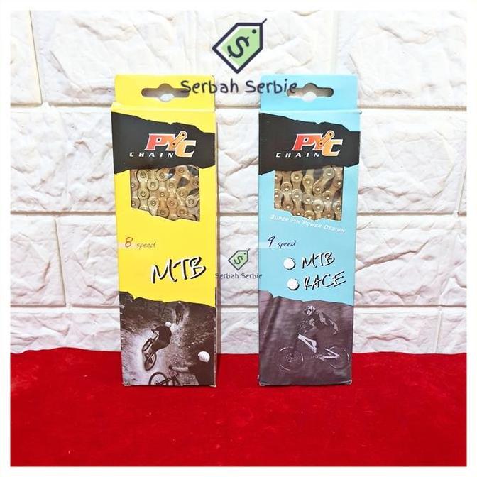 Promo RANTAI SEPEDA 6 7 8 9 MULTI SPEED ABU HITAM GOLD EMAS 116 LINK HV 408 MTB RACE LIPAT BICYCLE C