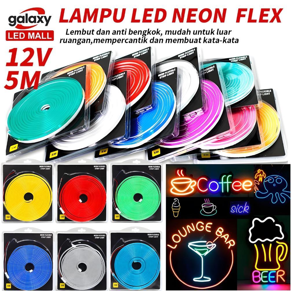 NEON FLEX LAMPU LED STRIP SELANG 12V PANJANG 5M 12V KUALITAS SUPER BAGUS NEON BOX AD SPANDUK