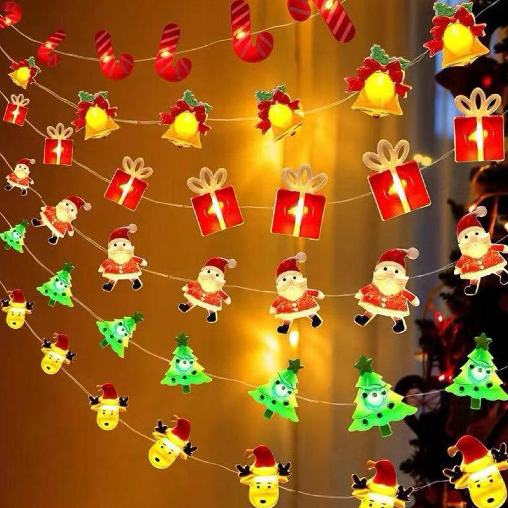 lampu LED 2 meter BATRE natal / lampu dekorasi pohon natal christmas/ lampu string natal / lampu dek