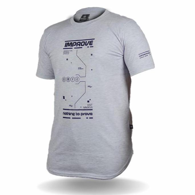 kaos distro pria original longline lengan pendek improve premium