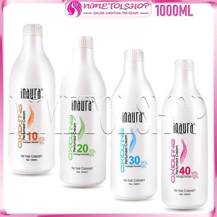Inaura Oxidising Perfumed Cream 1000Ml Hair Color Cairan Developer Peroxide Oxydant Rambut Bleaching