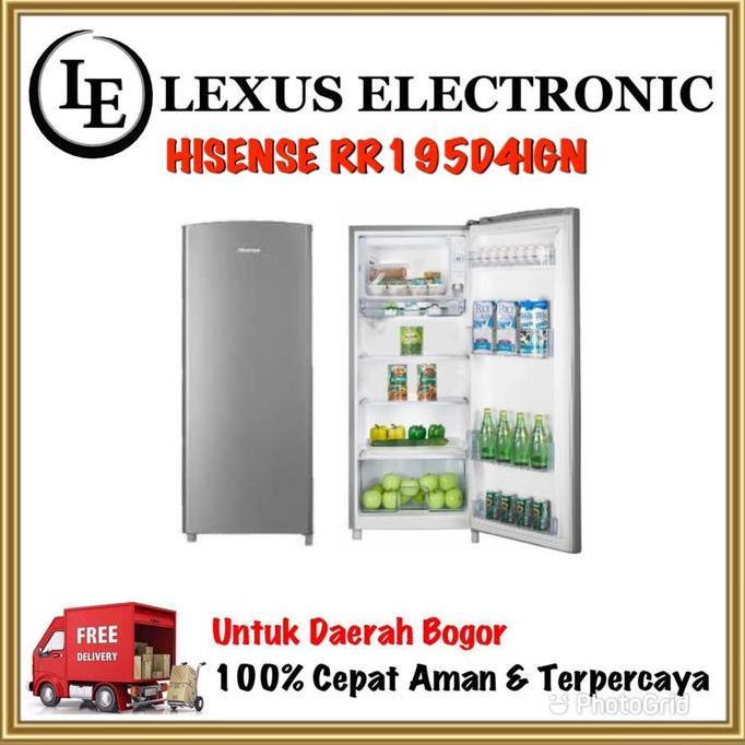 HISENSE KULKAS 1 PINTU 150 LITER | RR195D4IGN | 195D4IGN