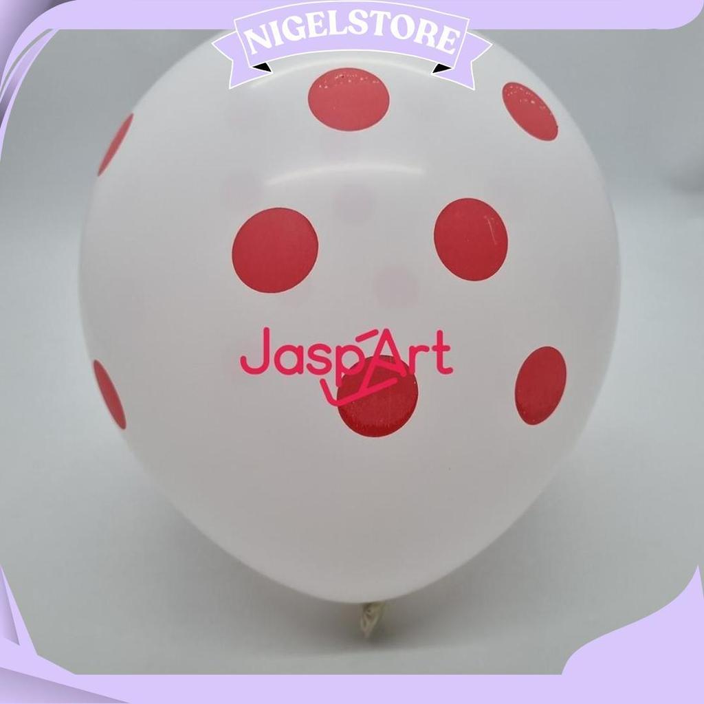 Balon Hut Ri Balon Merah Putih Balon Latex Polkadot Merah Putih / Balon Dot Merah Putih Sale