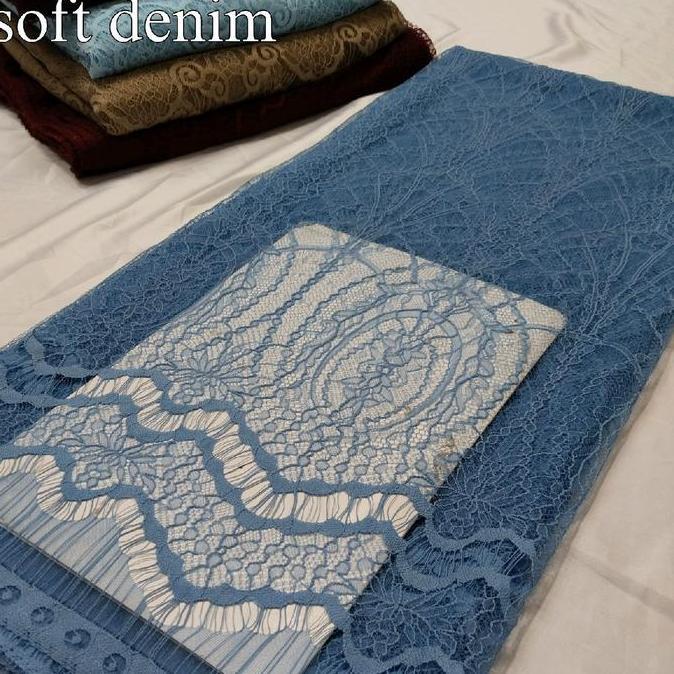 Kain brokat Chantilly,brokat chantilly,tille chantilly lace panel,brokat kebaya.