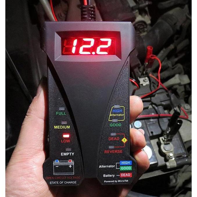 Tester Baterai Aki Mobil Motor / Tester Aki Digital 12V / Alat Tes Aki