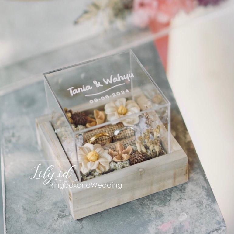 KOTAK CINCIN AKRILIK RUSTIC RING BOX RUSTIC BOX CINCIN RUSTIC