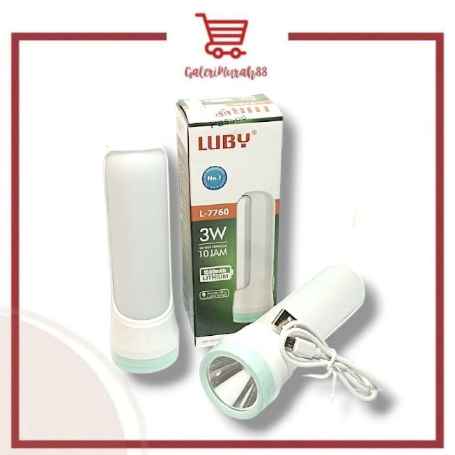 Lampu Senter Emergency Luby 3 Watt Lampu Senter Darurat Luby L-7760 Tahan 10 Jam