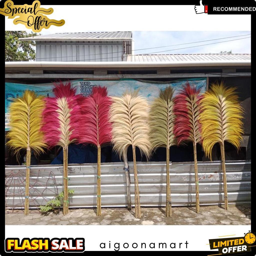 50% Off Home Decor Rayung/Gratis Extra Packing/Stik Rumput Rayung/Home Decor Rayung Lebat