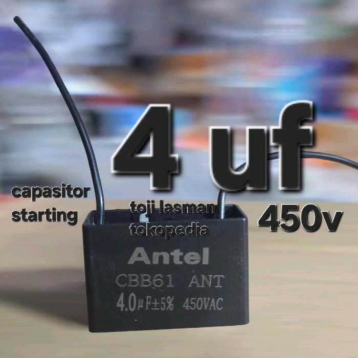 ( 4uf 450v ) kapasitor capasitor 4.0uf 4uf 4 mikro uf mf 400v 450v 400 450 350 300 v volt ac dinamo 