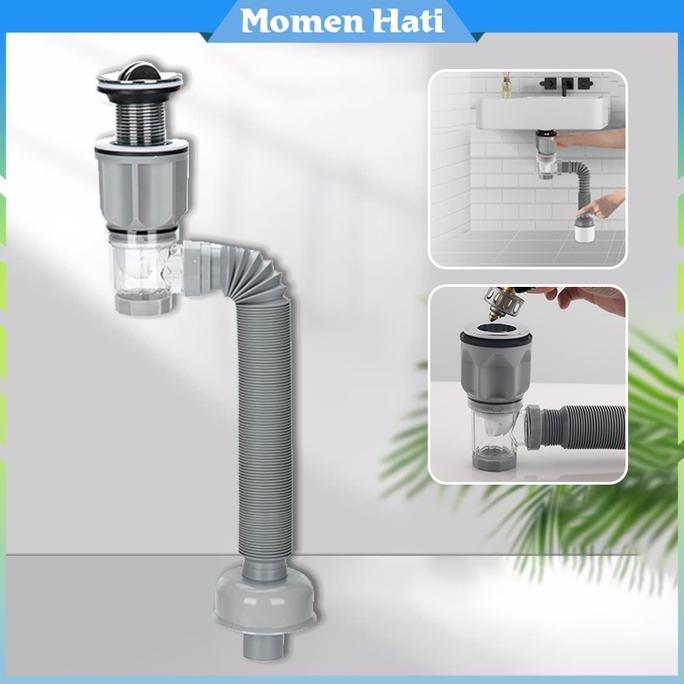 SHISHIO 1Set Universal Selang Sink Cuci Piring Slang Pembuangan Cuci Piring Selang Bak Cuci Piring W