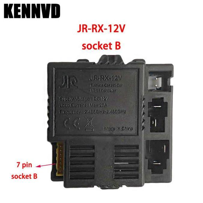 RURI Receiver Remot Mobil Aki JR-RX-12V Socket B 7pin Receiver Mobil Aki 12v Mainan Anak Remote Cont