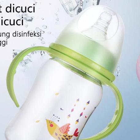 240/320ML BOTOL SUSU BERMULUT LEBAR MENYUSUI BABY SAFE WIDE NECK BOTTLE BPA FREE  SILIKON NANO BOTOL