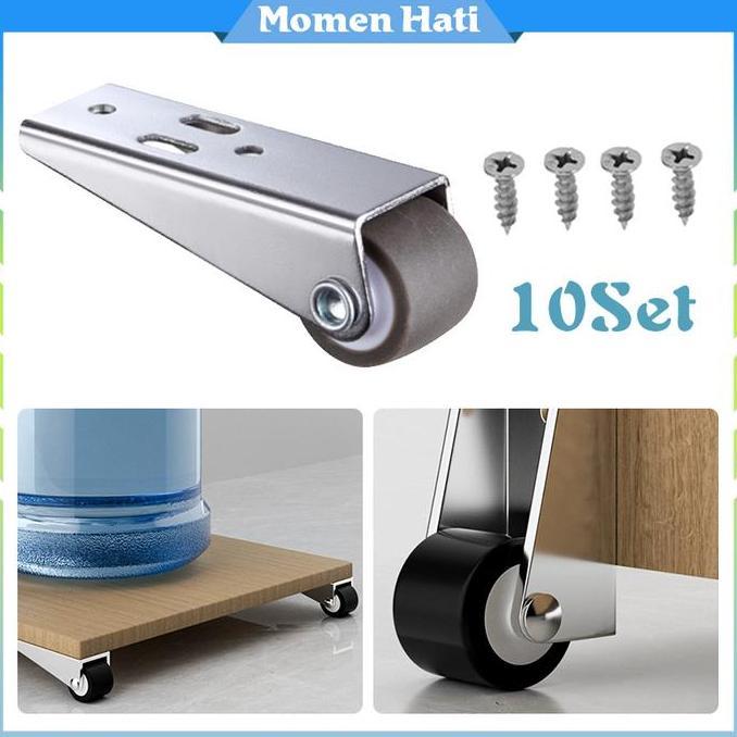 SHISHIO 10Set Roda Bawah Pintu Sliding Universal / Penyangga Rel Bawah Pintu / Katrol Penyangga Pint