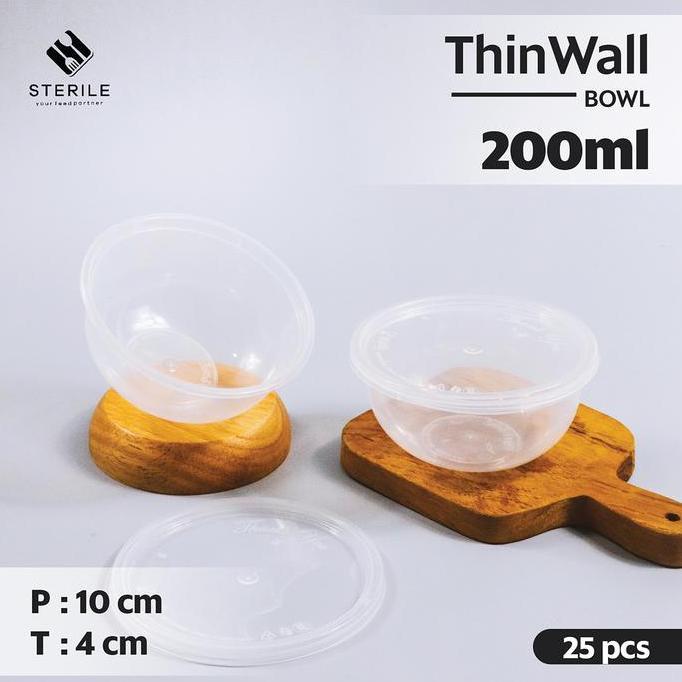 New- cup puding 200 ml / mangkuk plastik 200 ml thinwall / bowl 200 ml