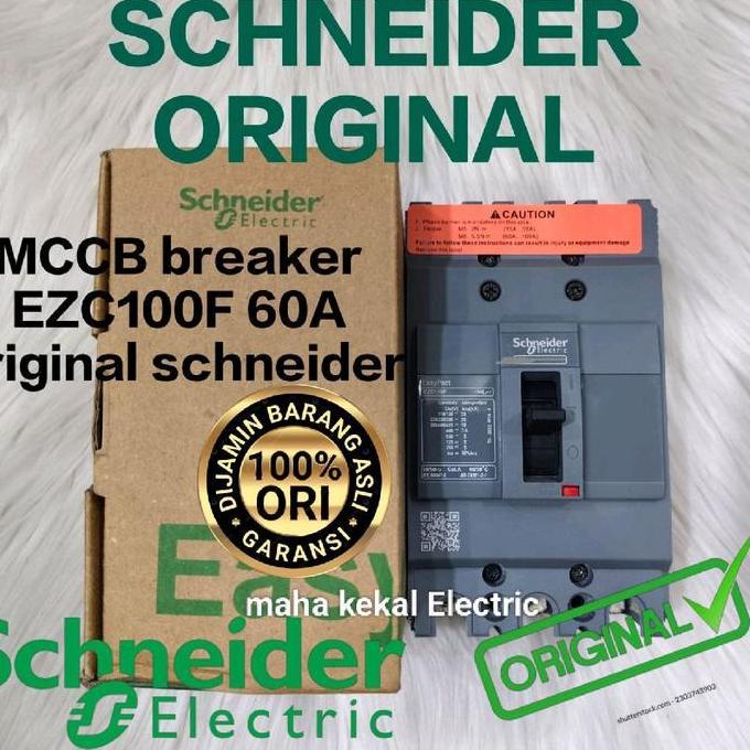 Promo mccb breaker schneider ezc100f3060 3phase 60a mccb schneider 60a breaker 60a nfb schneider 60a
