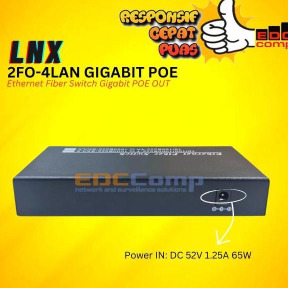 Media Converter 2 Port FO 4 Port POE Gigabit LAN/ 2 FO 4 POE Gigabit
