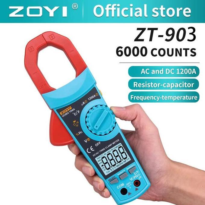 Zoyi Vc903 Auto Range Clamp Meter Tang Amper Digital Tang Ampere Ac Dc