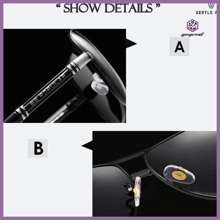 (GLASSES) KACAMATA SUNGLASSES POLARIZED ANTI SILAU PRIA KOTAK METAL DDD 2605 PRIVASI AMAN