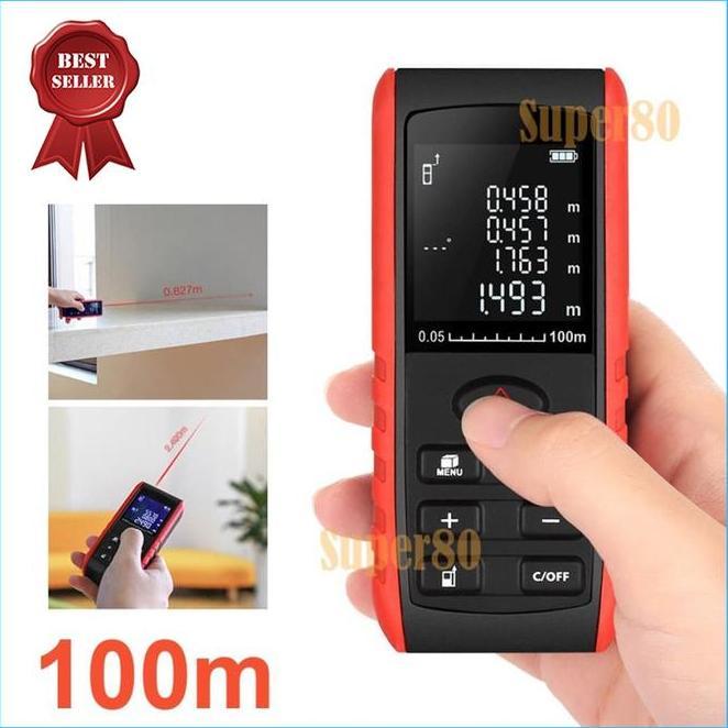 Meteran Laser  Digital Distance Meter 100M Meteran Digital Rangefinder 100 M