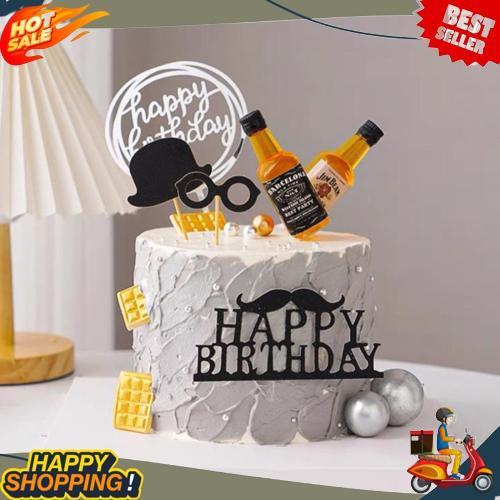 Original Topper Miniatur Botol Bir Whiskey Heineken Vodka Roko Untuk Hiasan Kue Dekorasi Meja Beer W