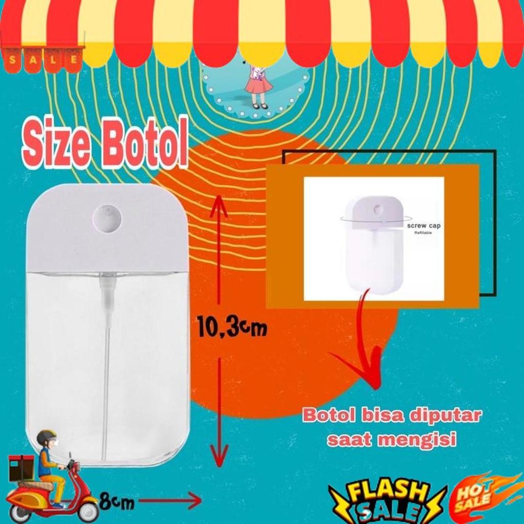 Murah Botol Spray Gen 2 Square Gantung/Botol Spray Handsanitizer Pocket Isi Ulang Lucu/Tempat Hand S