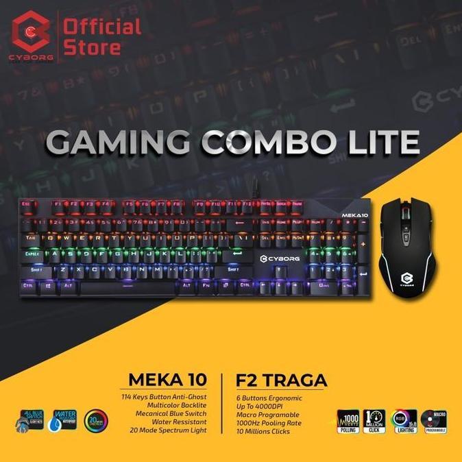 Cyborg Paket gaming Keyboard Meka 10 + mouse F2 Traga