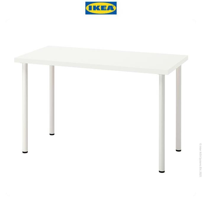 Terlaris Ikea Lagkapten/Adils Meja Kerja/Belajar Minimalis Putih 120X60Cm - Tidak Dirakit