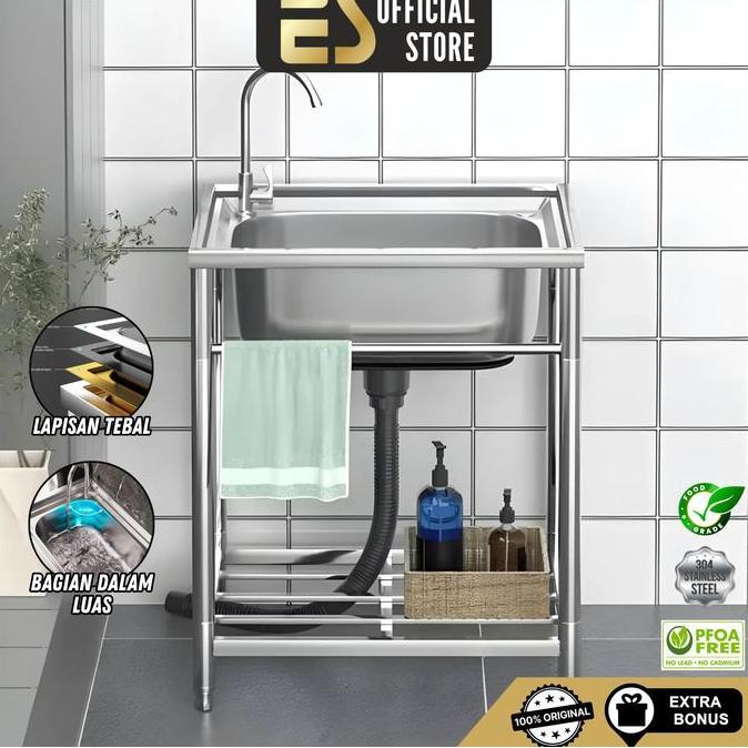 barkajule_ - rangka besi meja wastafel portable bracket stainless steel | kitchen sink bak cuci piri