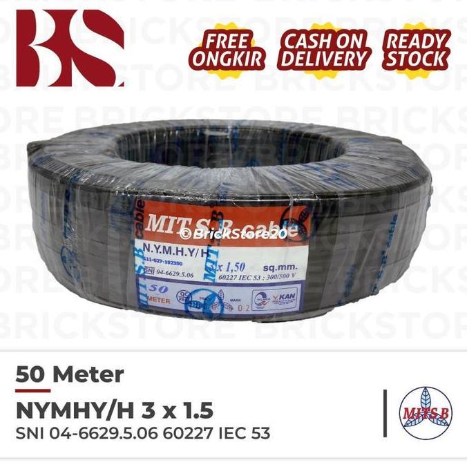 Kabel Mitsuba Lmk Serabut Nymhy 3X1,5 3X1,5 Nyyhy 3X1,5 50M