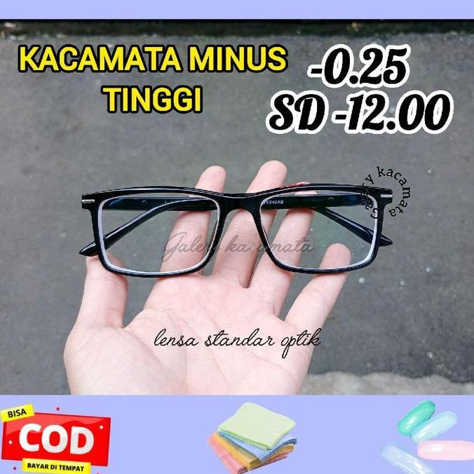 Kacamata Minus Tinggi -0.25 sd -12 Kacamata Minus Pria dan Wanita Lensa Standar Optik