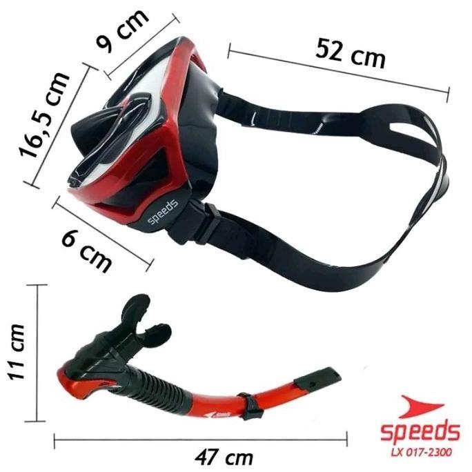 Diskon Kacamata Renang Snorkeling Set Kacamata Menyelam Alat Snorkeling Original Speeds Free Bag