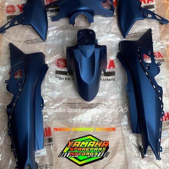 Cover Full Body Halus Set Gear125 Gear 125 Biru Doff Orginal Yamaha