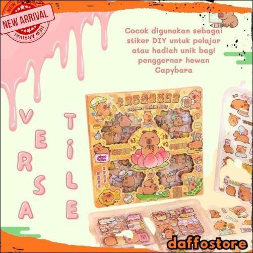 Cod 100 Pcs Goodluck Capybara Sticker Box Stiker Handbook Decorative Journal Kits Cartoon Stickers/S