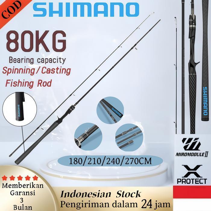 Shimano Joran Pancing Mh Spinning/Casting180-270Cm 10-20Lb Tindakan Pantas Cincin Panduan Besar Nyam