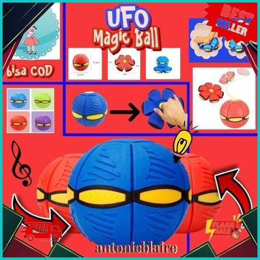 Super Bola Ufo Bola Terbang Injak Lempar Led/Bola Lampu Led Fleksibel/Magic Ball Mainan Anak Viral/B