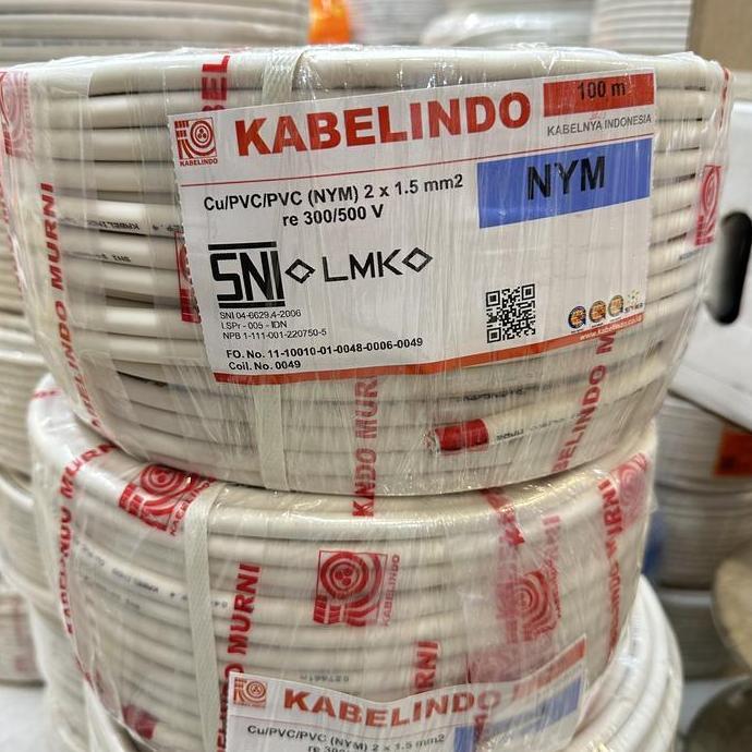 Kabel Nym 2X1.5 2X1,5 100M (Meter) Kabelindo / Lindo
